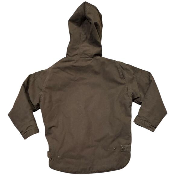 BLUE MOUNTAIN Sherpa lined jacket hooded in brown size medium - Picture 11 of 12